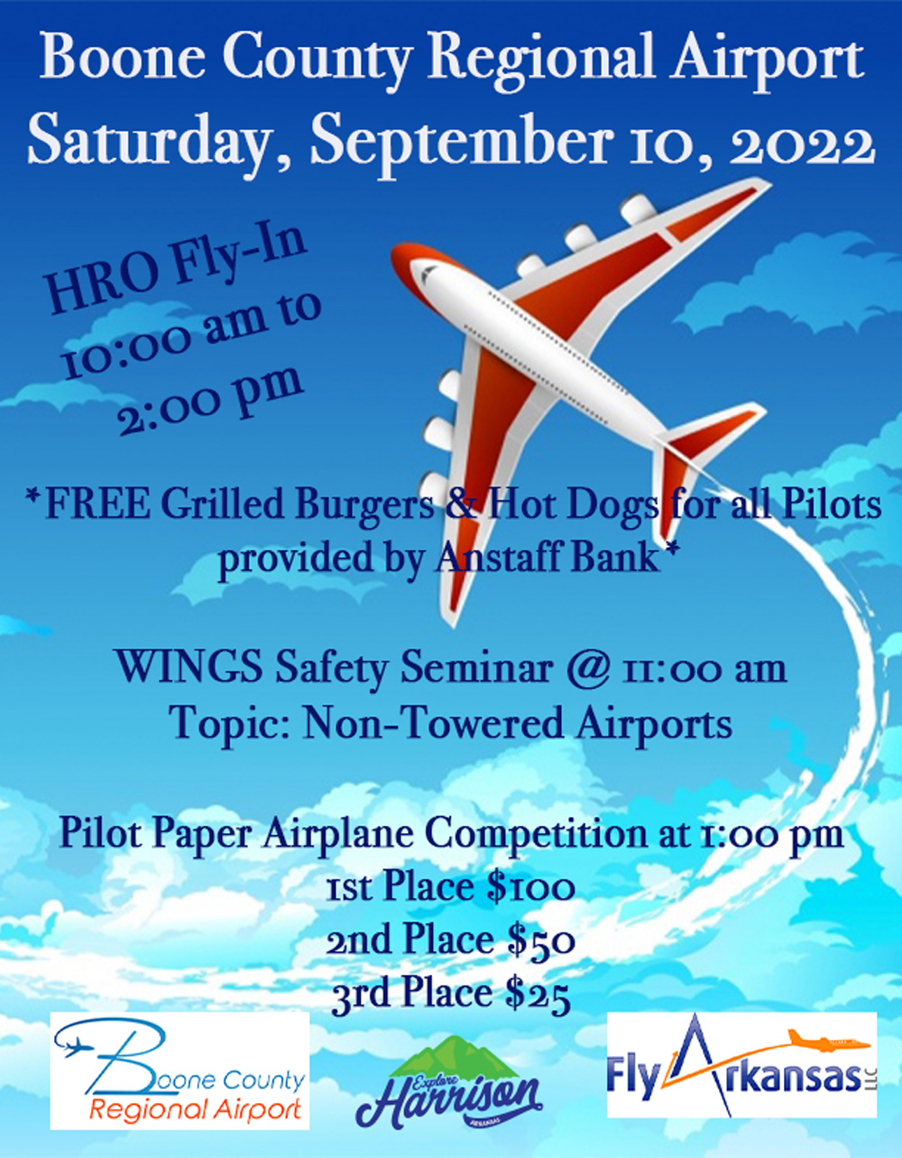 Boone County Airport in Harrison, Arkansas Events